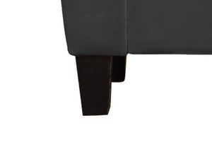 English Elm Mila 55" Black Velvet Ottoman Bench with Storage Box, Solid Wood Legs, Full Foam Seat, 16.5"H B06177975