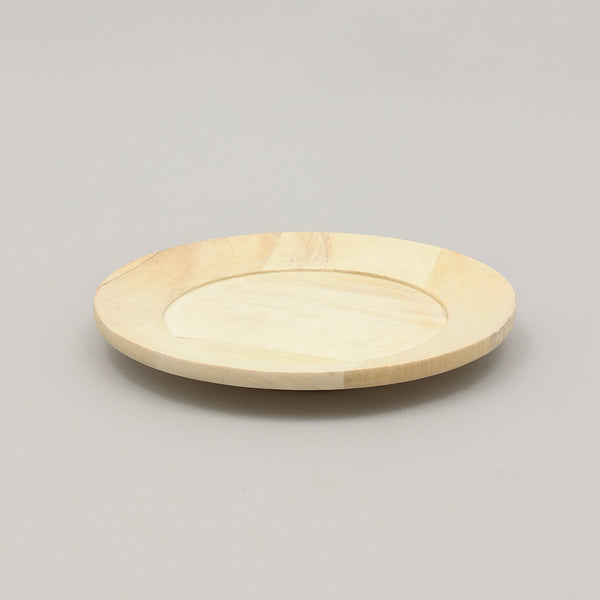English Elm Handcrafted 13" Wooden Charger Plate – Rustic Tableware For Elegant Dining & Sustainable Style B346P321278