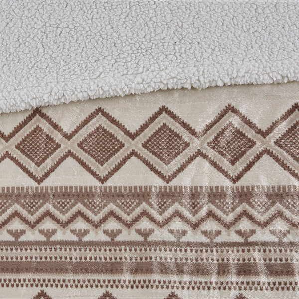 JLA Home Woolrich - Oversized Heated Throw with Faux Mink & Berber Reverse, Low EMF, 3 Heat Settings, OEKO-TEX, 5yr Warranty WR54-1775