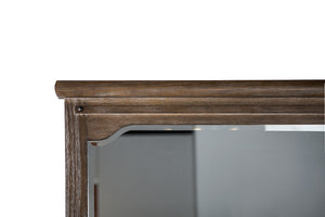 English Elm Transitional Brown Oak Five Drawer Tall Chest Smooth Glides Bedroom Storage B2741P372705