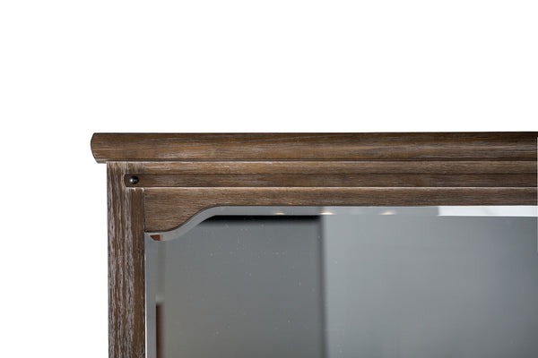 English Elm Transitional Brown Oak Five Drawer Tall Chest Smooth Glides Bedroom Storage B2741P372705