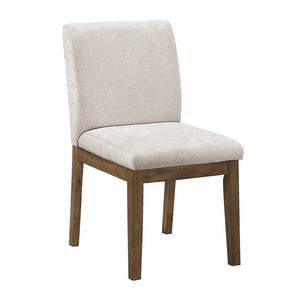 English Elm Transitional Gray Fabric Dining Chairs Solid Wood Frame Modern Farmhouse Set of 2 B011P467555