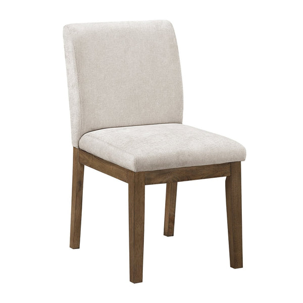 English Elm Transitional Gray Fabric Dining Chairs Solid Wood Frame Modern Farmhouse Set of 2 B011P467555