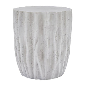 English Elm Tree Stump Mgo Accent Table Realistic Bark Texture Indoor Outdoor Rustic Side Antique Grey N776P372347T