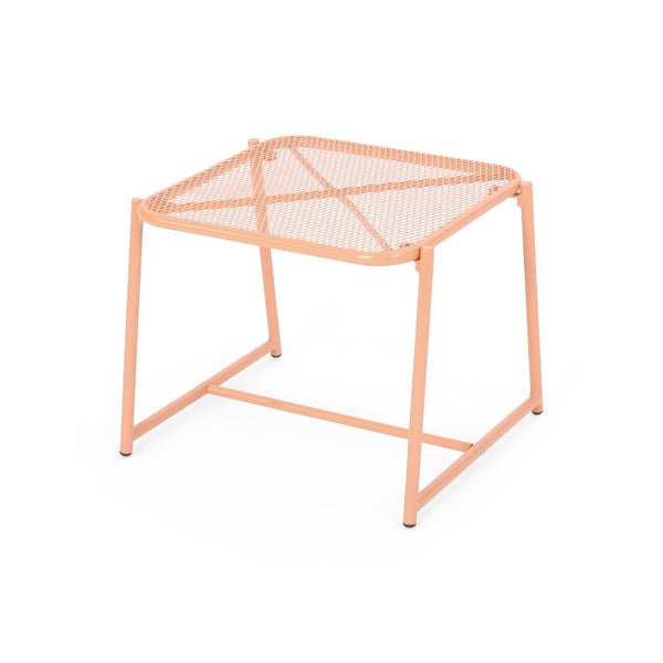 English Elm Christopher Knight Home® - ELBA Modern Mesh Shell Chat Set with Powder-Coated Iron Frame, Retro Minimal Outdoor Seating Orange N775P250740O