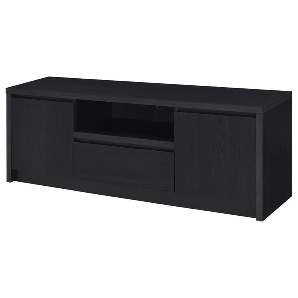English Elm Sloat Matte Black Media Console with Dual Drawers and Concealed Cabinet Storage B062P451931