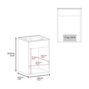 English Elm FM Wall-Mounted Belle Bathroom Vanity with Built-In Sink, Floating Design, Soft-Close Door, Sleek Storage Solution White 26 L x 19 W x 11 H B128P335851