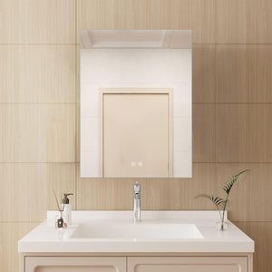 English Elm Vellum Led Backlit Frameless Bathroom Vanity Mirror with Defogger and Touch Controls B2731P478337