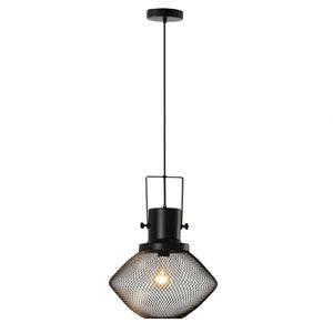 English Elm Industrial Steel Mesh Cage Pendant Light for Kitchen Island or Dining Room Decor T3971P387547