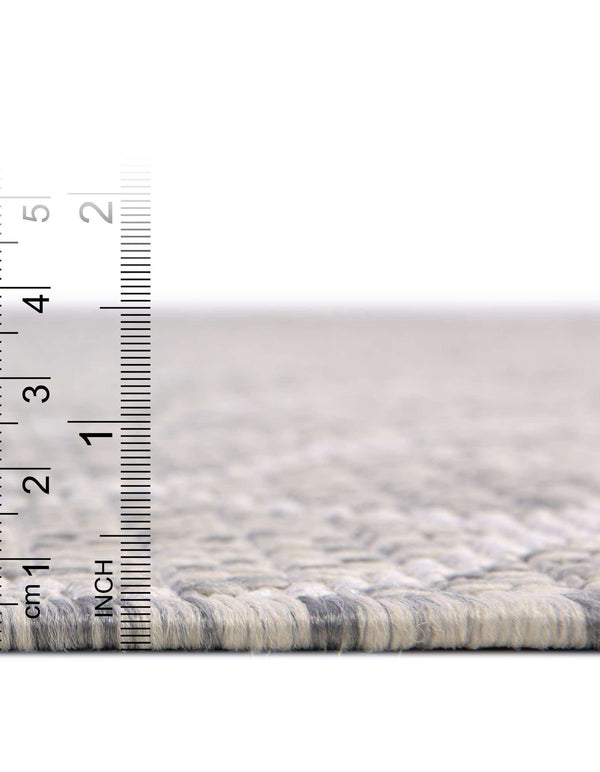 Unique Loom Outdoor Trellis Gitter Machine Made Trellis Rug Light Gray, Ivory 7' 10" x 11' 0"