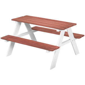 English Elm Outsunny Kids Picnic Table Set – Sturdy Wooden Outdoor Furniture For Ages 3-8, Perfect For Gardens! W2225P229090-GIGA
