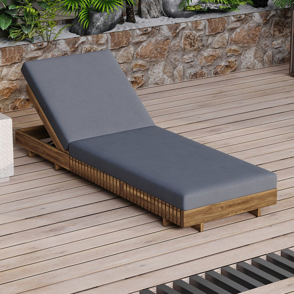 English Elm Christopher Knight Home® - Lounge Chaise Set - Durable Acacia Wood With Plush Water-Resistant Cushions & Adjustable Backrest N770P281696T_65429.00CUSHDGRY