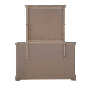 English Elm Weathered Gray Elm Veneer Dresser with Dovetail Drawers for a Farmhouse Bedroom B2741P494965
