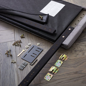 English Elm Rest Haven Diamond Tufted Mid-Rise Velvet Headboard with Adjustable 7-Height Design, Navy Plush B350P394830