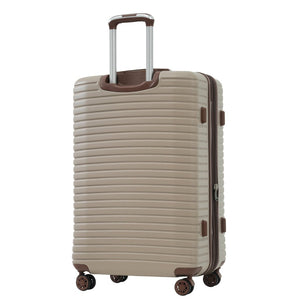 English Elm 4 Piece Abs Hard Shell Luggage Set with Spinner Wheels Tsa Lock and Packing Cubes Khaki PP313145AAM