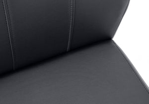 English Elm Dining Chair Set Of 2 - Modern Upholstered Side Chairs In Black Faux Leather With Metal Base B2710P218825