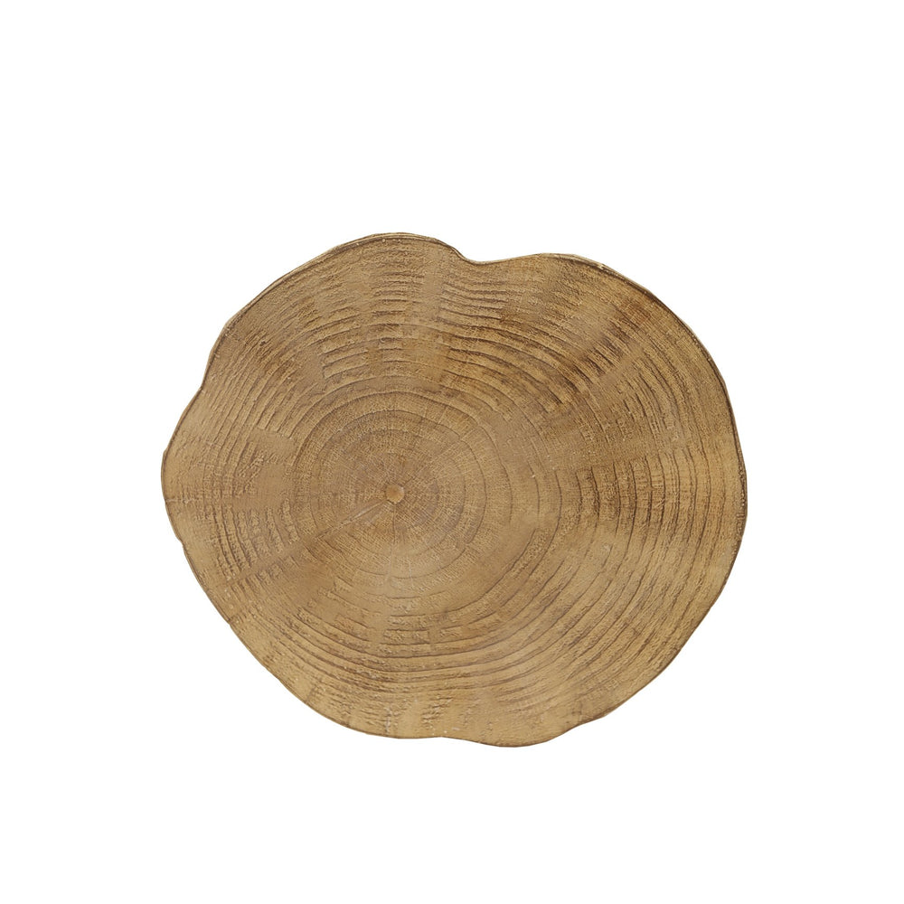 English Elm Christopher Knight Home® - Outdoor 14.25inch MGO Side Table Hand-Painted Faux Wood Stump Light Brown, Durable 220lb Capacity N772P195841B