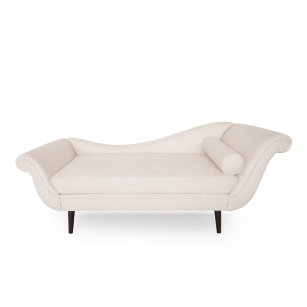 English Elm Chaise Lounge Velvet Upholstered with Birch Legs Elegant Salon Style Living Room Accent 69103.00FBGE