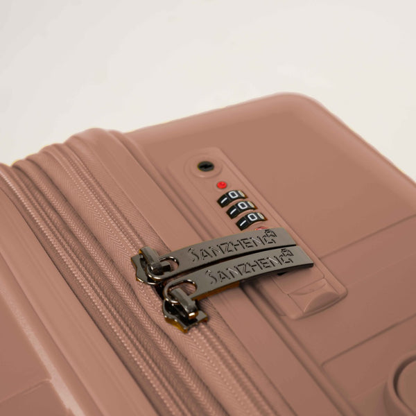 English Elm 6-piece Hard Shell Spinner Luggage Set Expandable Polypropylene with Combo Lock Rose Gold T3292P329374