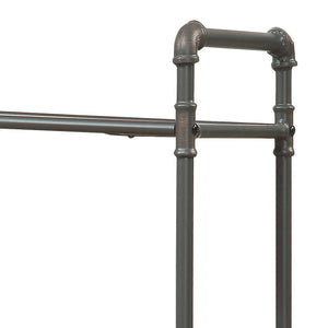 English Elm Antique Industrial 3-Tier Bookcase in Oak & Sandy Grey with Steel Tube Frame, Rustic Shelf Storage B062P185667