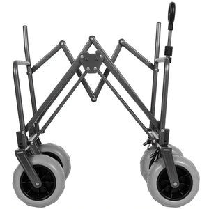 English Elm 3-in-1 Folding Utility Wagon Converts to Bench Seat with All-terrain Balloon Tires Gray W2932P312720