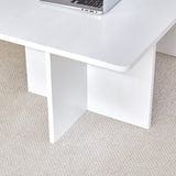 English Elm A Modern and Practical White Coffee Table. The Coffee Table Is Made Of Medium Density Fiberboard Material, Suitable For Living Room, Bedroom, and Study. Ct-2O