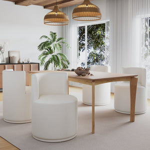 English Elm Christopher Knight Home® - Modern Swivel Upholstered Side Chair Set Of 4 In Beige - Cozy, Stylish, And Perfect For Any Space! N768P331578B_4