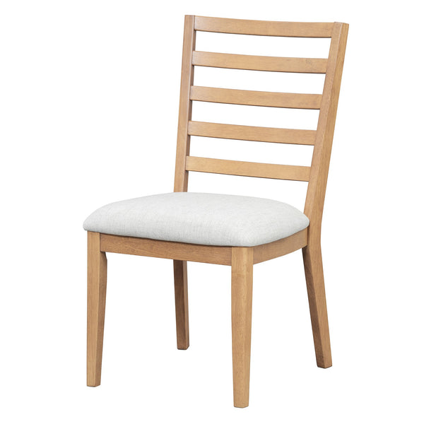 English Elm TREXM Retro Extendable Dining Set for 4 with 16" Leaf, Upholstered Chairs, Mid-Century Geometric Flair Natural ST000131AAD