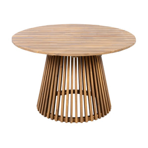 English Elm Christopher Knight Home® - Outdoor Acacia Wood Round Dining Table – 47.25-Inch, Stylish Light Teak For Patios & Balconies N770P313798L