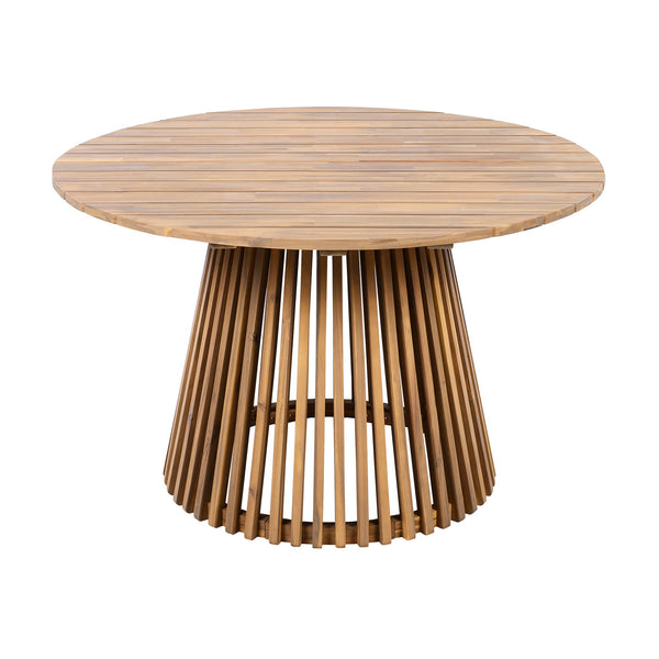 English Elm Christopher Knight Home® - Outdoor Acacia Wood Round Dining Table – 47.25-Inch, Stylish Light Teak For Patios & Balconies N770P313798L