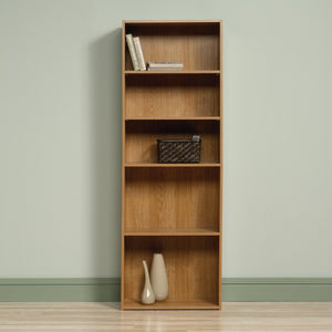 English Elm 5-Shelf Bookcase - Stylish Brown Finish, Adjustable Shelves, Space-Saving Design For Any Room Decor B356P402778