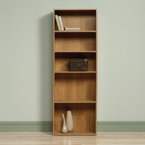 English Elm 5-Shelf Bookcase - Stylish Brown Finish, Adjustable Shelves, Space-Saving Design For Any Room Decor B356P402778