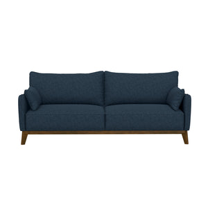 English Elm Wallace & Bay - Blue Mid-Century Modern Sofa in Navy Storm Fabric — 84" Wide, Easy-Care Upholstery, Stylish Durable Seating B361P384456