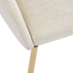 English Elm Christopher Knight Home® - Dining Chair Set Of 2 - Contemporary Beige Upholstered Seating With Metal Frame For Style & Comfort N779P186914M