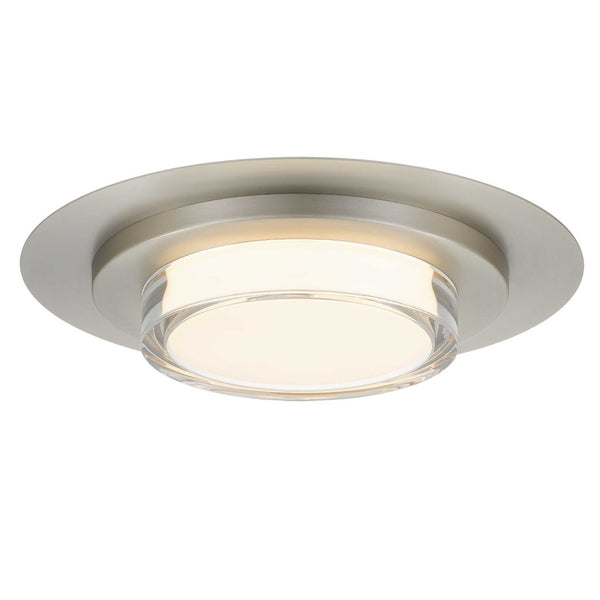 English Elm 16 Inch Square Led Flush Mount Ceiling Light with Acrylic Diffuser for Modern Interiors Chrome B370P400760