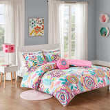 Mi Zone Camille Casual Floral Comforter Set MZ10-0561 Pink