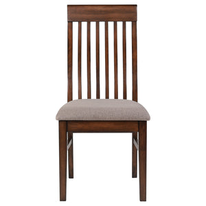 English Elm Baywind Mango Oak Wood Dining Side Chair Set of 2 — Foam-Padded Light Brown Upholstery, Elegant Grain Finish (39.75"H) B062P299888