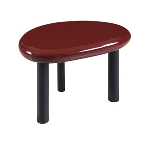 English Elm Eddie Red High Gloss End Table with 60mm MDF Top & Metal Base – Contemporary 40lb Capacity, Chic Finish B2726P359655