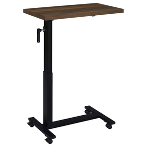 English Elm Geary Dark Pine Rolling C-Table with Hand Crank Height Adjust 27–39" Locking Casters for Laptop BreakfastGeary Dark Pine Rolling C-Table with Hand Crank Height Adjust 27–39" Locking Casters for Laptop Breakfast B062P375560