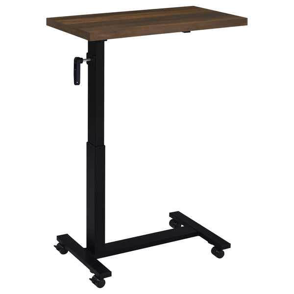English Elm Geary Dark Pine Rolling C-Table with Hand Crank Height Adjust 27–39" Locking Casters for Laptop BreakfastGeary Dark Pine Rolling C-Table with Hand Crank Height Adjust 27–39" Locking Casters for Laptop Breakfast B062P375560