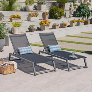 English Elm Christopher Knight Home® - Myers Chaise Lounge Set - Stylish, Adjustable, Weather-Resistant Loungers For Outdoor Relaxation 61407.00BBLKMP2