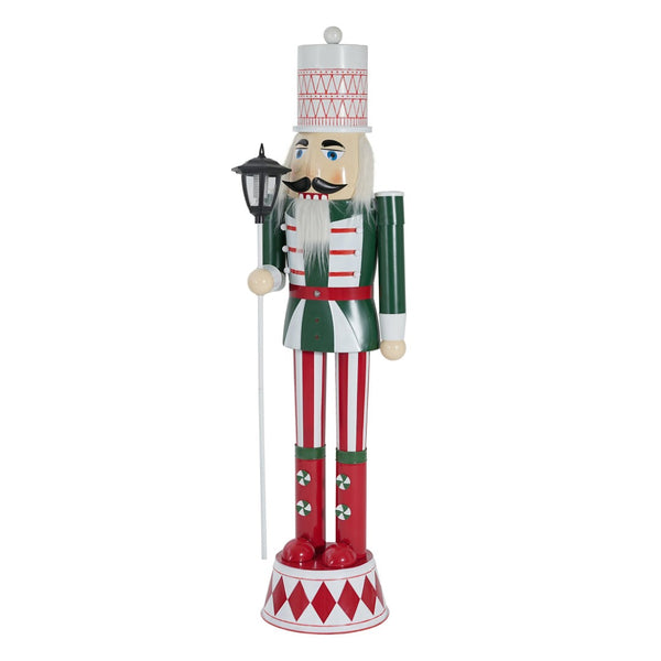 English Elm Classic Cast Iron Nutcracker Soldier Floor Statue Holiday Entryway Decor Piece N769P343973G