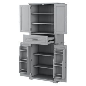 English Elm Christopher Knight Home® - Bathroom Storage Cabinet with Doors Drawer and Adjustable Shelves — MDF Build, Anti-Tip Safety, Modern Appeal Grey N759P241667E