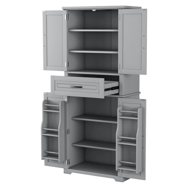 English Elm Christopher Knight Home® - Bathroom Storage Cabinet with Doors Drawer and Adjustable Shelves — MDF Build, Anti-Tip Safety, Modern Appeal Grey N759P241667E
