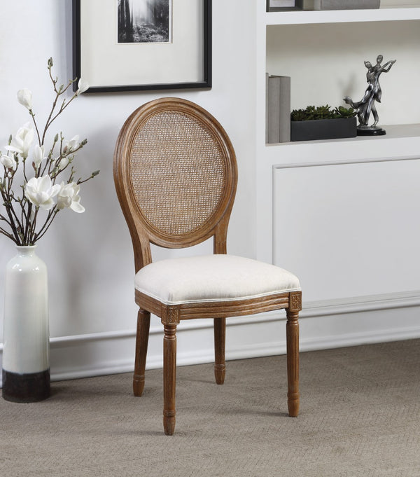OSP Home Furnishings Stella Cane Back Chair Linen