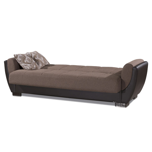 English Elm PrimeNest SkyHaven Upholstered Convertible Sofabed with Storage, Chenille Comfort, Quick Click Bed Transformation Brown B030P286507