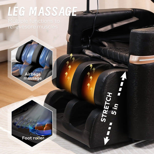 English Elm Massage Chair Recliner For Ultimate Comfort - Zero Gravity With Full Body Air Pressure Relief W1875P300905