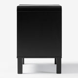 24" Rounded Edge 1 Drawer Nightstand Black ELIB4CBL Walker Edison