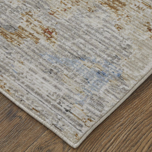 Feizy Rugs Sonora Abstract Watercolor Area Rug - Durable, Easy-care, Pet-friendly Design For Modern Homes Ivory,Blue,Red Polypropylene,Polyester,Viscose Snr39nufivymltf05