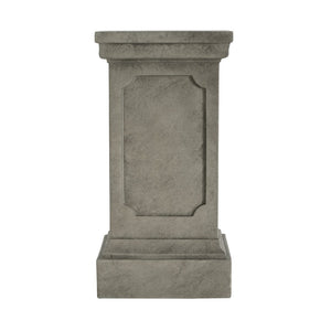 English Elm 25.75'' Square Mgo Pedestal Plant Stand with Stone Textured Brushed Gray Finish N772P334165G